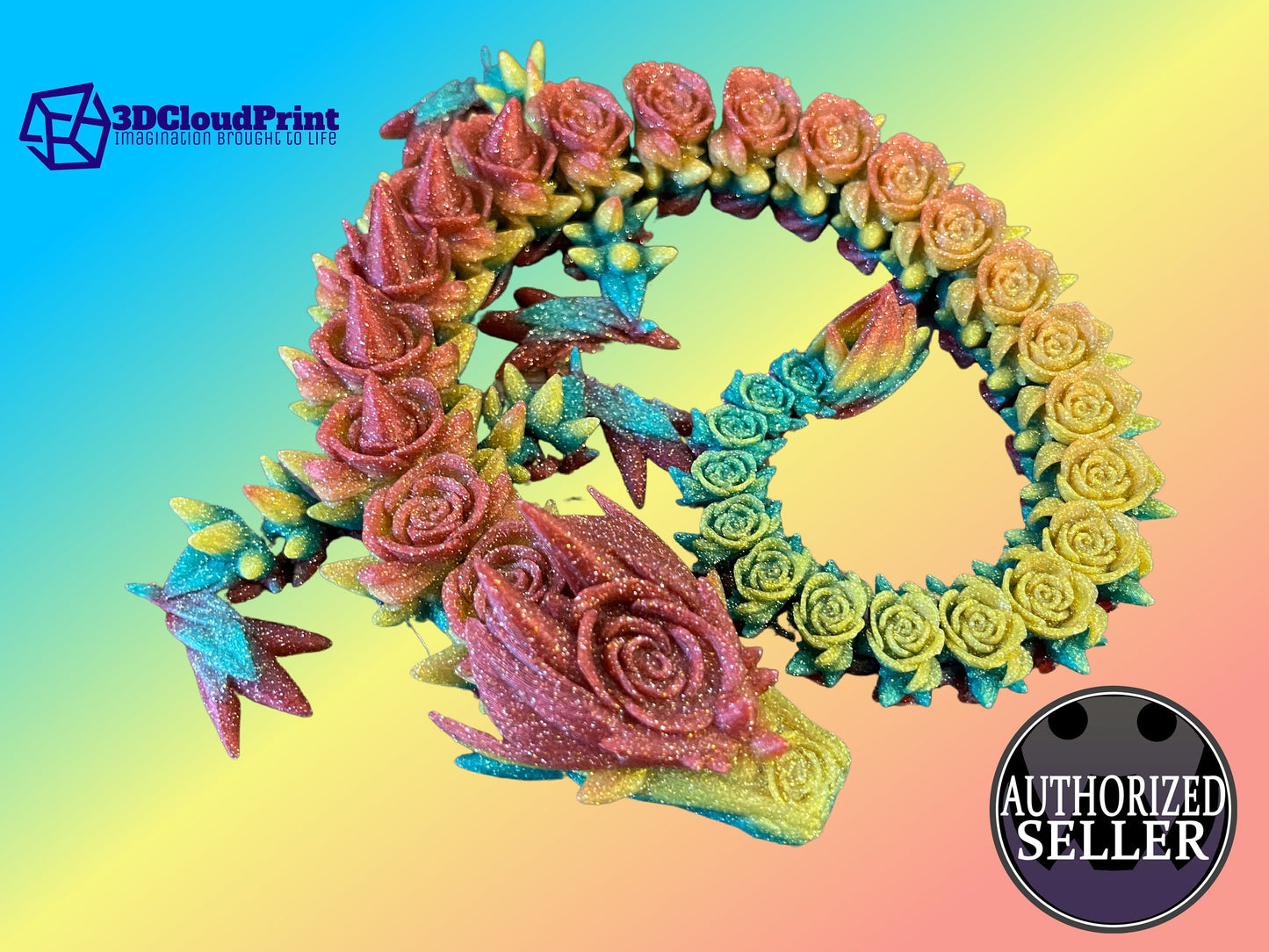 Rose Dragon - Design by Cinderwing3D (Authorized Reseller)